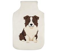 Azeeda 'Simple Border Collie' Hot Water Bottle Cover (HW00046888)