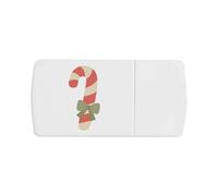 Azeeda 'Simple Candy Cane' Pill Box with Tablet Splitter (PI00044397)