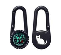 Azeeda 'Simple Cat Motif' Compass Keyring (KC00042214)