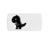 Azeeda 'Simple Cute Dinosaur' Pill Box with Tablet Splitter (PI00036162)