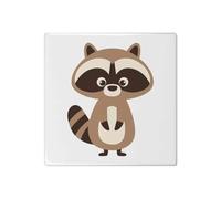 Azeeda 'Simple Cute Raccoon Standing' 108mm Square Ceramic Tile (TD00042140)