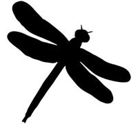 Azeeda 'Simple Dragonfly Top View' Reusable Stencil - Durable Decorative Template for Painting and Spraying on Walls, Tiles, Wood, Fabric & Craft Projects - L (A4) (WS00057107)