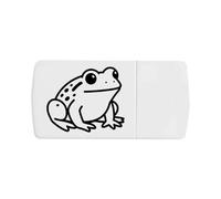 Azeeda 'Simple Frog Outline' Pill Box with Tablet Splitter (PI00040591)