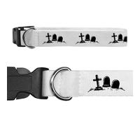 Azeeda 'Simple Graveyard ' Dog Collar - White, S (PR00082227)
