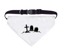 Azeeda 'Simple Graveyard ' Pet Bandana - White, L (PD00082278)