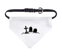 Azeeda 'Simple Graveyard ' Pet Bandana - White, S (PD00082277)