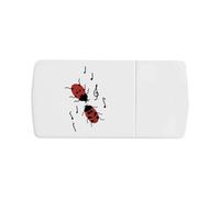 Azeeda 'Singing and Dancing Ladybirds ' Pill Box with Tablet Splitter (PI00043629)