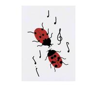 Azeeda 'Singing And Dancing Ladybirds ' Temporary Tattoo - Water Resistant, Skin-Safe, Non-Toxic Transfer (TO00102881)
