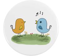 Azeeda 'Singing Birds' Button/Lapel Badges (BB066489) | Pin Back Badges for Clothes, Bags, Accessories and Gifts