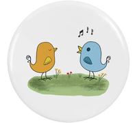 Azeeda 'Singing Birds' Button/Lapel Badges (BB066489) | Pin Back Badges for Clothes, Bags, Accessories and Gifts