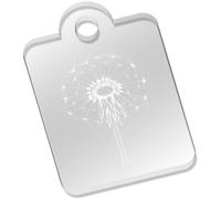 Azeeda 'Single Dandelion' Laser-Engraved Clear Acrylic Keyring/Keychain/Key Fob/Bag Tag (AK00089176)