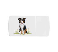 Azeeda 'Sitting Border Collie' Pill Box with Tablet Splitter (PI00040377)