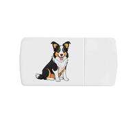 Azeeda 'Sitting Border Collie' Pill Box with Tablet Splitter (PI00040379)