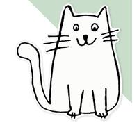Azeeda 'Sitting Cat' Premium Vinyl Decal Sticker - Waterproof, Durable & Easy to Apply - Ideal for Cars, Windows, Bins and More - 720mm (XXL) (DW00160549)