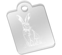 Azeeda 'Sitting Hare' Acrylic Keyring - S (AK00043333)