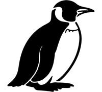 Azeeda 'Sitting Penguin' Reusable Stencil - Durable Decorative Template for Painting and Spraying on Walls, Tiles, Wood, Fabric & Craft Projects - XL (A3) (WS00081333)