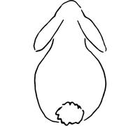 Azeeda 'Sitting Rabbit ' Wall Stencil - L (A4) (WS00053007)