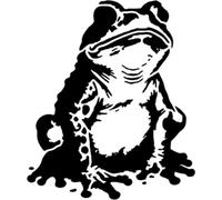 Azeeda 'Sitting Toad' Reusable Stencil - Durable Decorative Template for Painting and Spraying on Walls, Tiles, Wood, Fabric & Craft Projects - M (A5) (WS00055762)