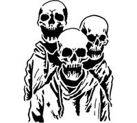 Azeeda 'Skeleton Crew' Reusable Stencil - Durable Decorative Template for Painting and Spraying on Walls, Tiles, Wood, Fabric & Craft Projects - M (A5) (WS00056186)