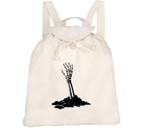 Azeeda 'Skeleton Hand Reaching Out From Dirt' Canvas Rucksack/Backpack (RK00043960)