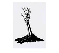 Azeeda 'Skeleton Hand Reaching Out From Dirt' Temporary Tattoo - Water Resistant, Skin-Safe, Non-Toxic Transfer (TO00094903)