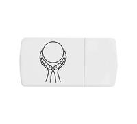 Azeeda 'Skeleton with Crystal Ball' Pill Box with Tablet Splitter (PI00044238)