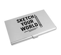 Azeeda 'Sketch Your World Artist Statement with Penci' Business Card Holder/Credit Card Wallet (CH00049950)