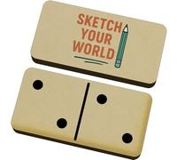 Azeeda 'Sketch Your World Artist Statement With Penci' Domino Set & Box (DM00051720)