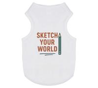 Azeeda 'Sketch Your World Artist Statement With Penci' Pet Dog/Cat T-Shirt, S (PT00165085)