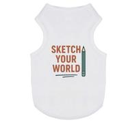 Azeeda 'Sketch Your World Artist Statement With Penci' Pet Dog/Cat T-Shirt, XS (PT00165084)