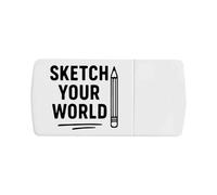 Azeeda 'Sketch Your World Artist Statement with Penci' Pill Box with Tablet Splitter (PI00037671)