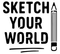 Azeeda 'Sketch Your World Artist Statement with Penci' Stencil/Template (WS00062823)