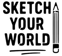 Azeeda 'Sketch Your World Artist Statement with Penci' Stencil/Template (WS00071166)