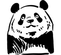 Azeeda 'Sketchy Panda Portrait' Reusable Stencil - Durable Decorative Template for Painting and Spraying on Walls, Tiles, Wood, Fabric & Craft Projects - XXL (A2) (WS00079378)