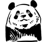 Azeeda 'Sketchy Panda Portrait' Reusable Stencil - Durable Decorative Template for Painting and Spraying on Walls, Tiles, Wood, Fabric & Craft Projects - L (A4) (WS00060627)