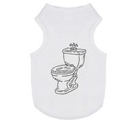 Azeeda 'Sketchy Toilet' Pet Dog/Cat T-Shirt, L (PT00156123)