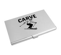 Azeeda 'Skiing Carve The Mountain' Business Card Holder/Credit Card Wallet (CH00048638)
