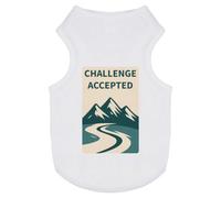 Azeeda 'Skiing Challenge Accepted' Pet Dog/Cat T-Shirt, L (PT00159791)