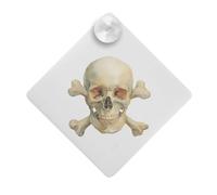Azeeda 'Skull & Crossbones' Suction Cup Car Window Sign (CG00038897)