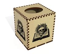 Azeeda 'Skull on Book' Square Tissue Box Cover (TB00078746)