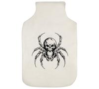 Azeeda 'Skull Spider' Hot Water Bottle Cover (HW00052388) | Soft Fabric Case for Bedtime, Winter Warmth, Home and Gifts