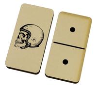 Azeeda 'Skull Wearing Motorbike Helmet' Domino Set & Box (DM00052473)