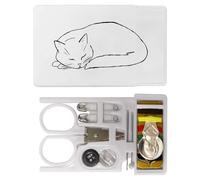 Azeeda 'Sleeping Cat' Mini Travel Sewing Kit (SE00043810)