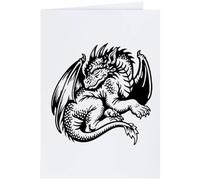 Azeeda 'Sleeping Dragon' Greeting Card - A4 (GC00098742)