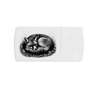 Azeeda 'Sleeping Fox' Pill Box with Splitter (PI00045646)