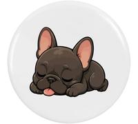 Azeeda 'Sleeping French Bulldog' Button/Lapel Badges (BB065964) | Pin Back Badges for Clothes, Bags, Accessories and Gifts