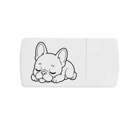 Azeeda 'Sleeping French Bulldog' Pill Box with Splitter (PI00045619)