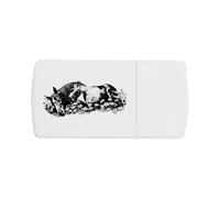 Azeeda 'Sleeping Horse with Flowers' Pill Box with Tablet Splitter (PI00037997)