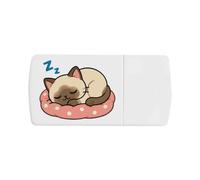 Azeeda 'Sleeping Kitten' Pill Box with Splitter (PI00045598)