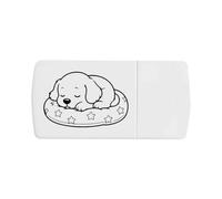Azeeda 'Sleeping Labrador' Pill Box with Splitter (PI00045505)